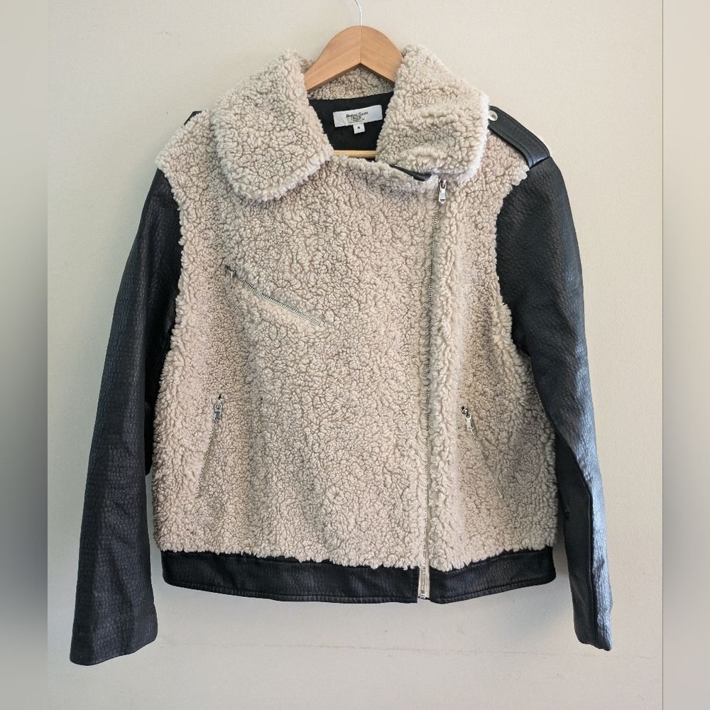 Peter Som Sherpa Leather Jacket Size 6